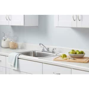 Constructor Double Handle Standard Kitchen Faucet in Chrome