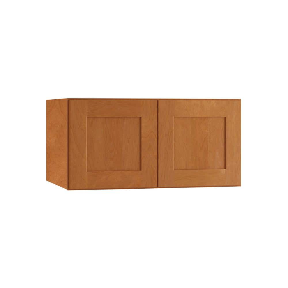 Newport 36 in. W x 24 in. D x 15 in. H Assembled Plywood Wall Bridge Kitchen Cabinet in Cinnamon with Soft Close price history on PriceWatchPro