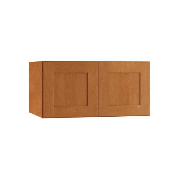 Hargrove Cinnamon Stain Plywood Shaker Assembled Base Kitchen Cabinet Soft  Close 36 in W x 24 in D x 34.5 in H