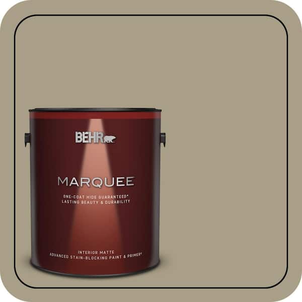 BEHR MARQUEE 1 gal. #N340-4 Tent Green One-Coat Hide Matte Interior Paint & Primer