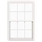 36 in. x 54 in. V-4500 Series White Single-Hung Vinyl Window with 6-Lite Colonial Grids/Grilles