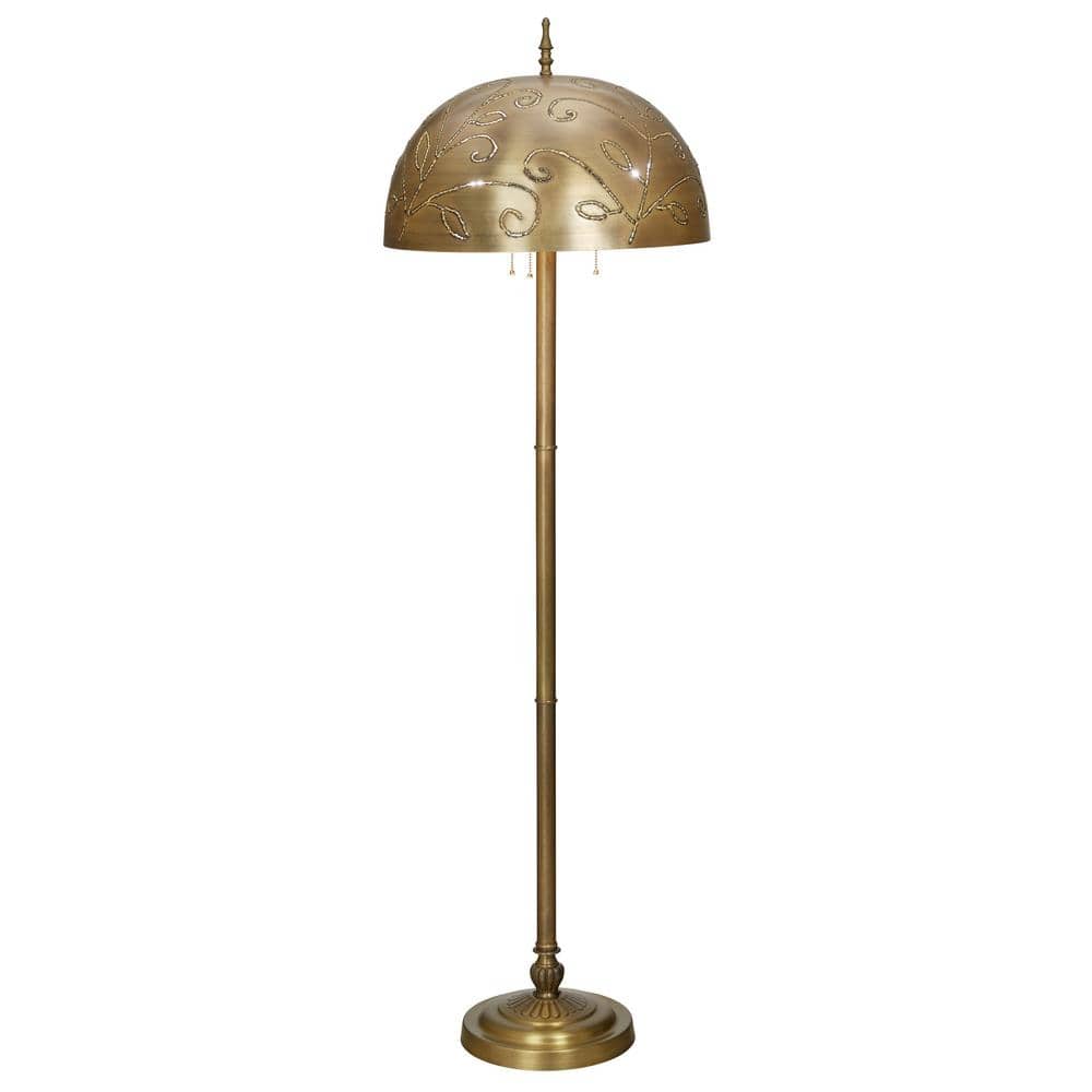 Sigrid River of Goods Antique Bronze Metal Bowl-Shade Pendant Lamp