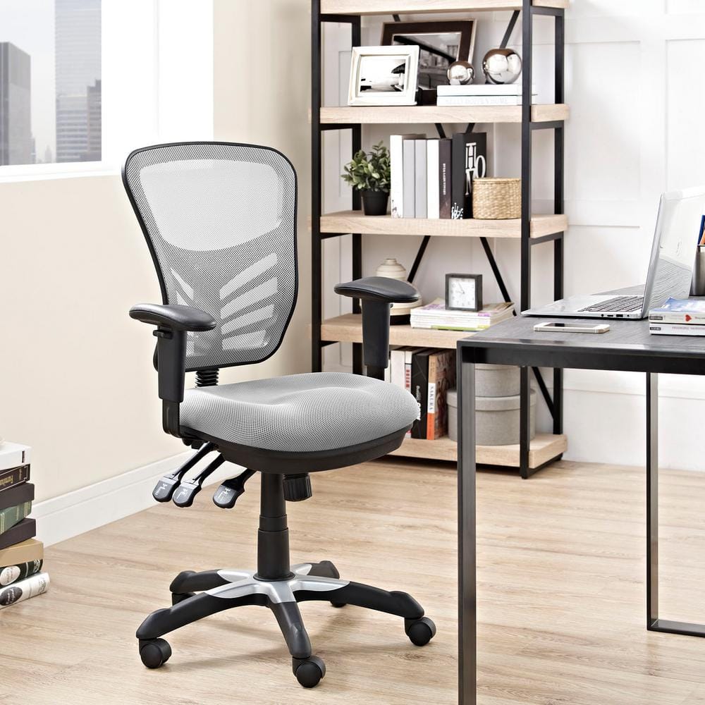 ErgoFlex Gray Mesh & Vinyl Adjustable Office Chair with Swivel