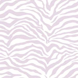 28.29 sq. ft. Zebra Purple Peel and Stick Wallpaper