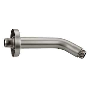 5.9 in. L Wall Mount 1/2 in. NPT Shower Arm with Decorate Cover, Brushed Nickel