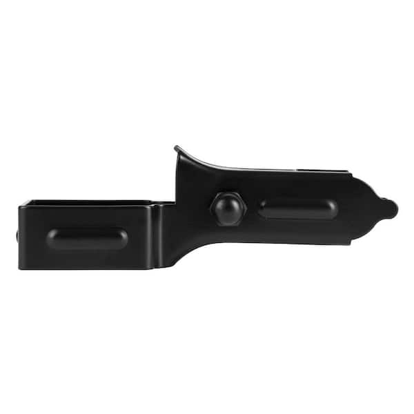 NUVO IRON Legacy Collection Powder Coated Black Galvanized Steel Universal Brackets for Fence Panels