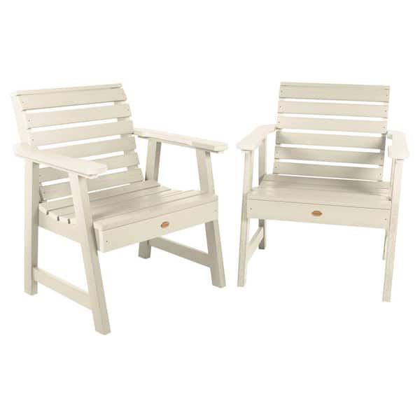 Highwood Weatherly Whitewash Plastic Outdoor Lounge Chair (2-Pack)