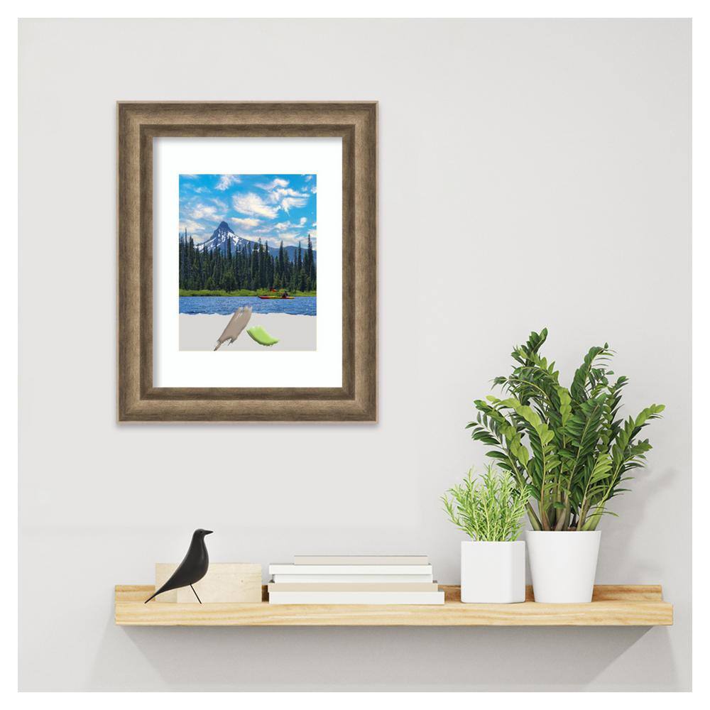 Matte Bronze Angled Wood 14" x 17" Picture Frame