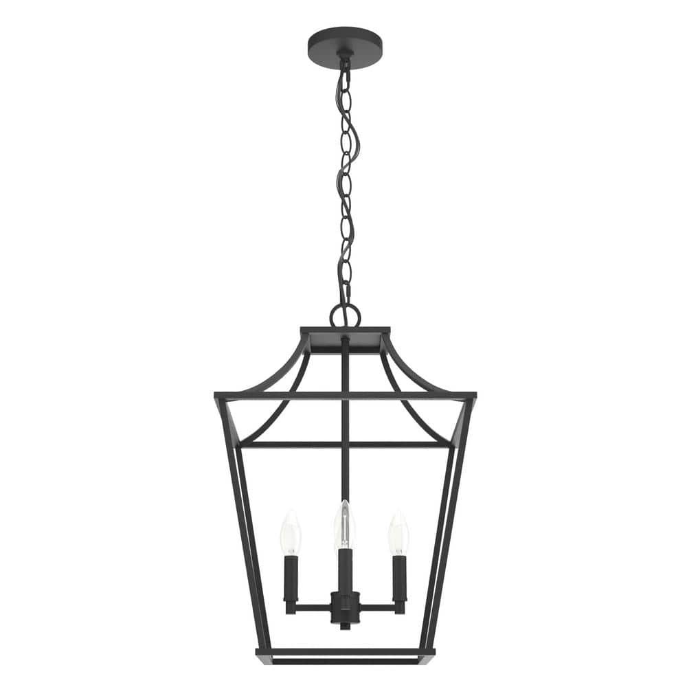 Laurel Ridge 15.5" Black Aluminum LED Lantern Pendant