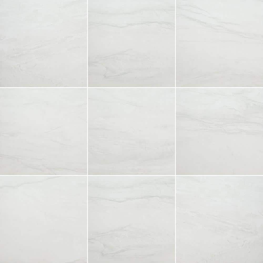 MSI Alexandra White 24 in. x 24 in. Matte Porcelain Marble
