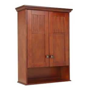 Knoxville 22 in. W Bathroom Storage Wall Cabinet in Nutmeg
