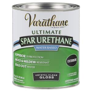 1 qt. Clear Gloss Water-Based Exterior Spar Urethane (2-Pack)
