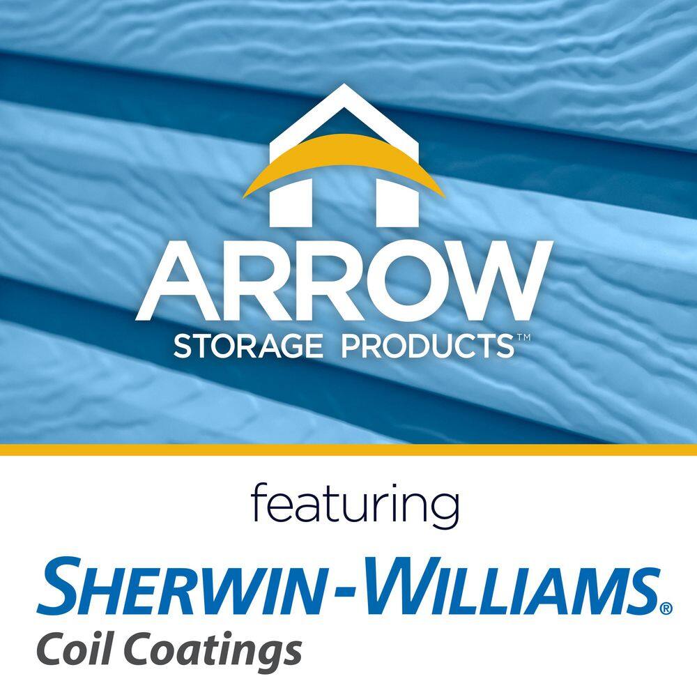 6 ft. x 7 ft. Blue Grey Galvanized Steel Storage Shed