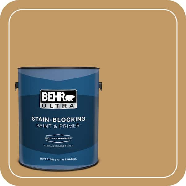 BEHR ULTRA 1 gal. #310F-5 Donegal Tweed Extra Durable Satin Enamel Interior Paint & Primer
