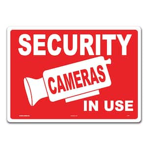 14 in. x 10 in. Security Cameras in Use Sign Printed on More Durable Thicker Longer Lasting Plastic Styrene