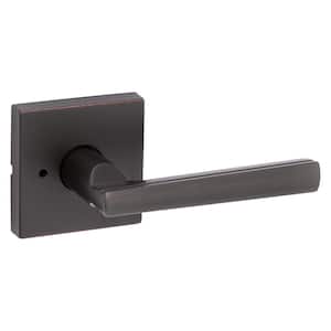 Montreal Square Venetian Bronze Privacy Bed/Bath Door Handle with Lock
