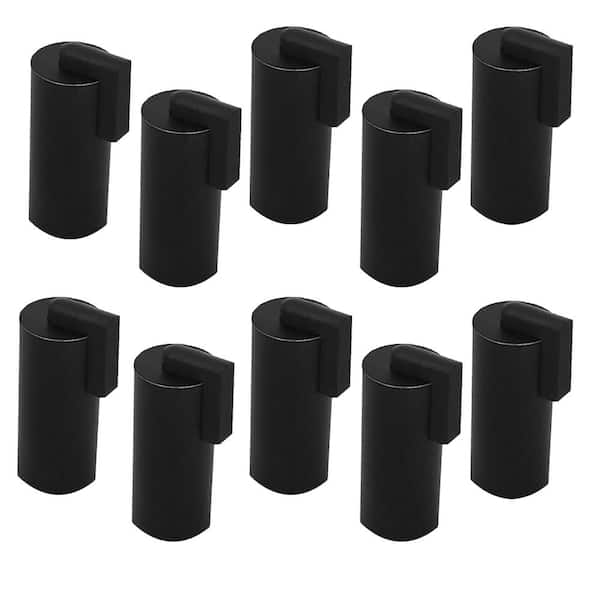 INOX DSIX 2-5/32 in. Tall, 1 in. Dia Graphite Black Stainless Steel Round Floor Mount Door Stop (10-Pack)