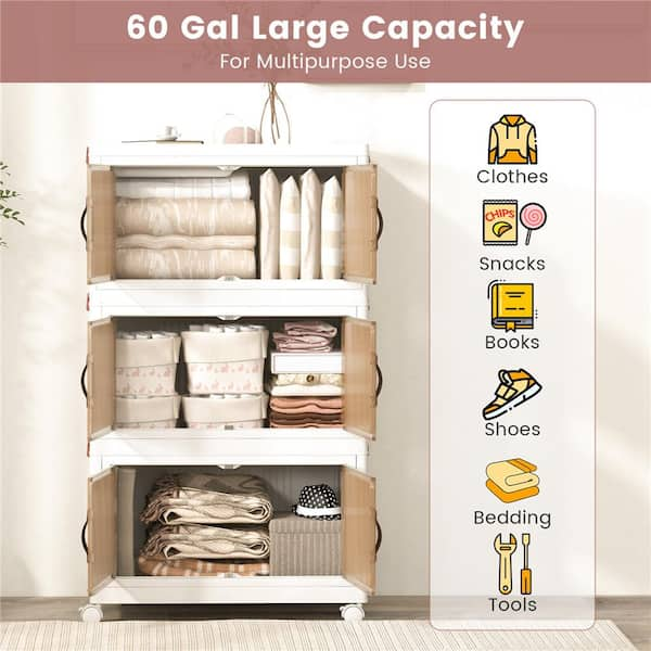 Wooden Bathroom shops Floor Cabinet, Side Storage Organizer Cabinet