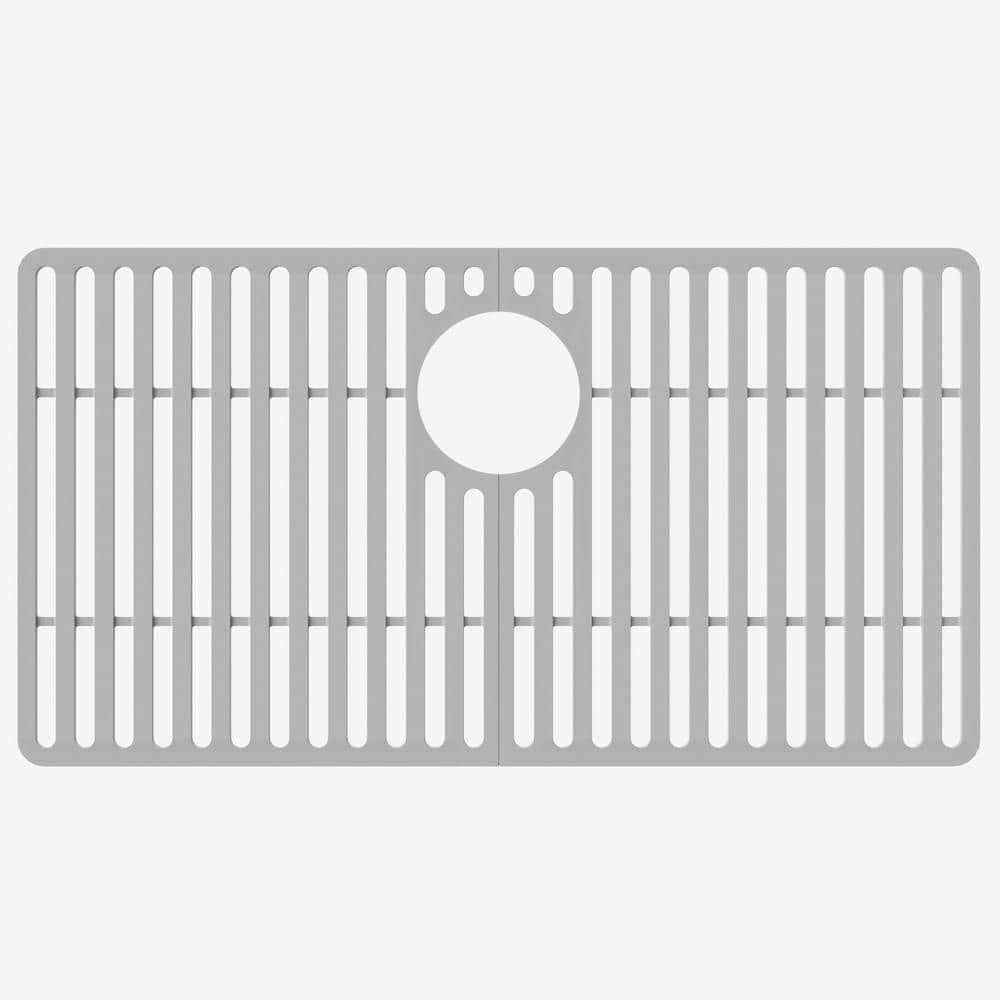Gray Silicone Kitchen Sink Protective Bottom Grid