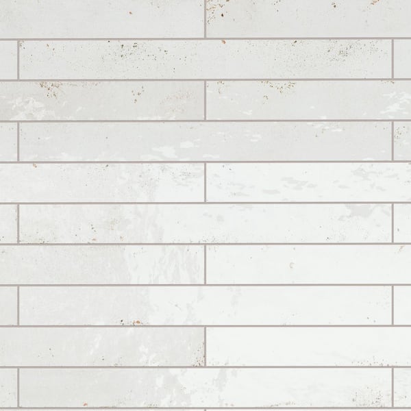 Scottsdale White 2 in. x 18 in. Porcelain Floor and Wall Tile (7.42 sq. ft. /Case)