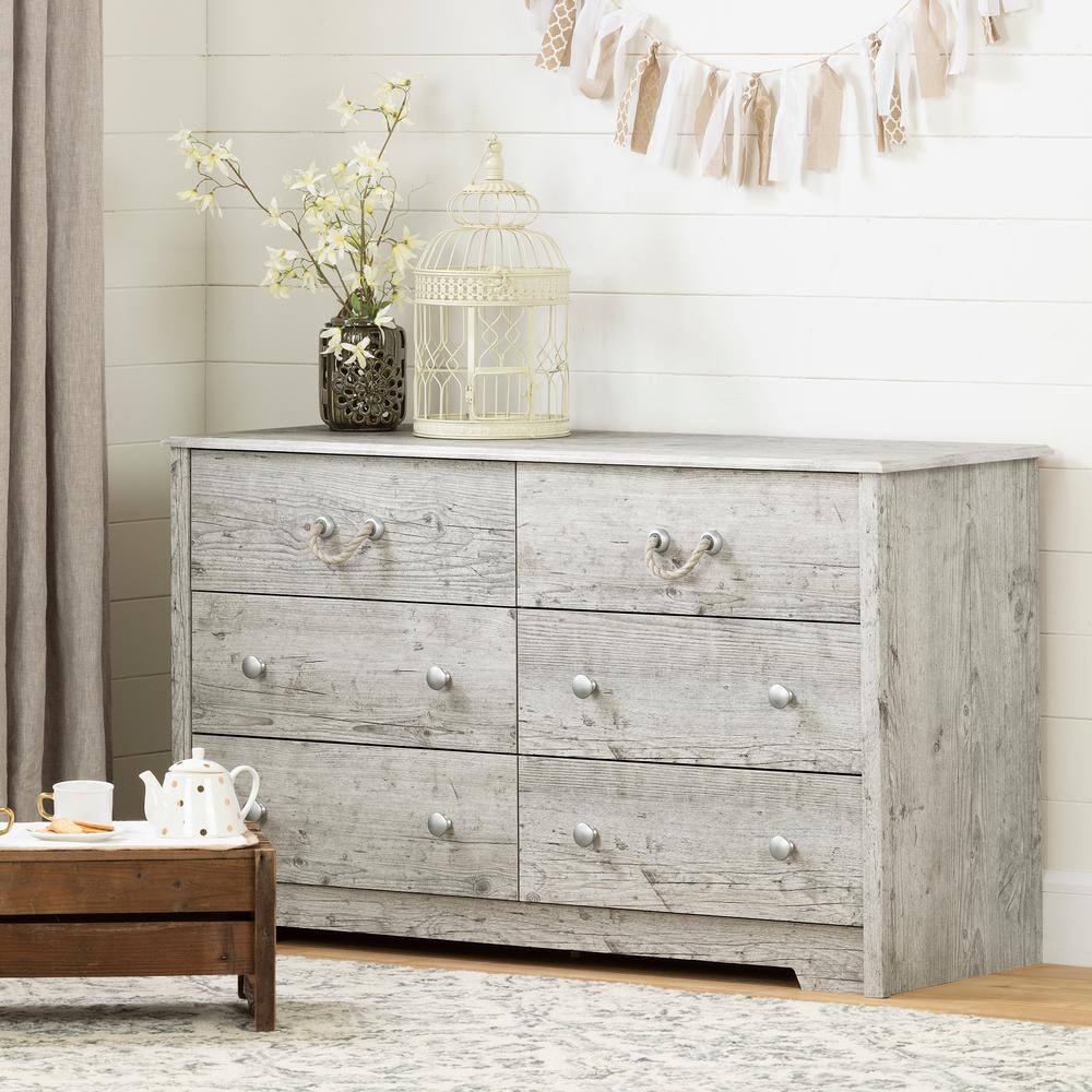 White Coastal Double Dresser with Soft Close Drawers