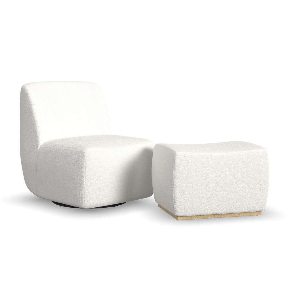 Baskin fabric chair online and ottoman