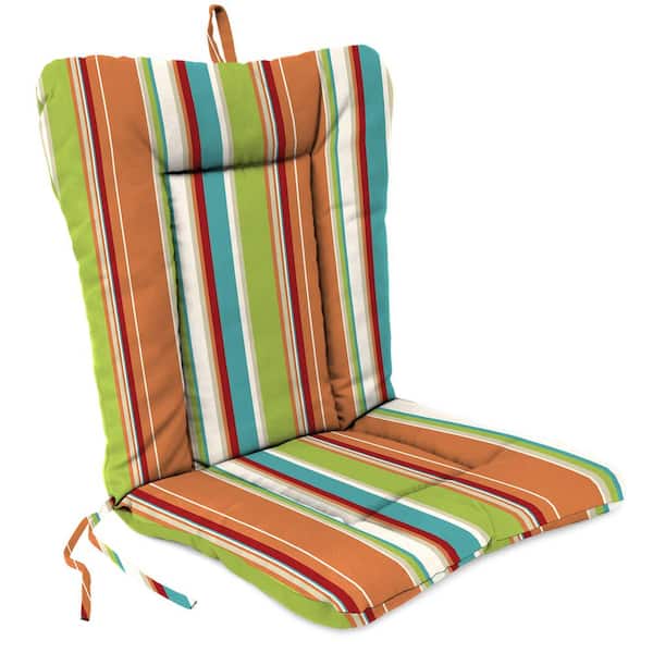 38 in. L x 21 in. W x 3.5 in. T Outdoor Wrought Iron Chair Cushion in Covert Breeze