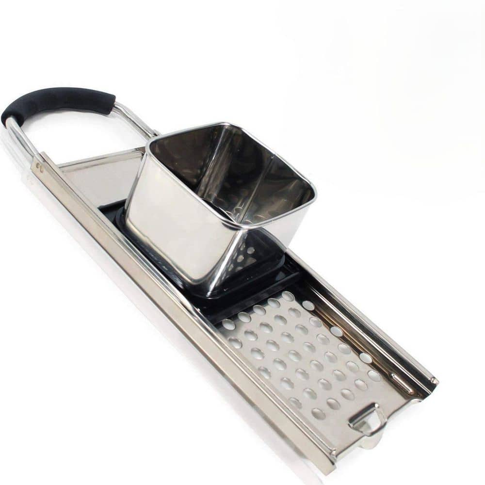 Dunkwckore Spatzle Attrezzo, Grattugia Spätzle in Acciaio Inox con Slitta, Raschietto Spätzle Maker Pomelli, Attrezzi Gnocchi con Manico, Taglia Spaetzle Lavabile in Lavastoviglie per Cucinare Cucina