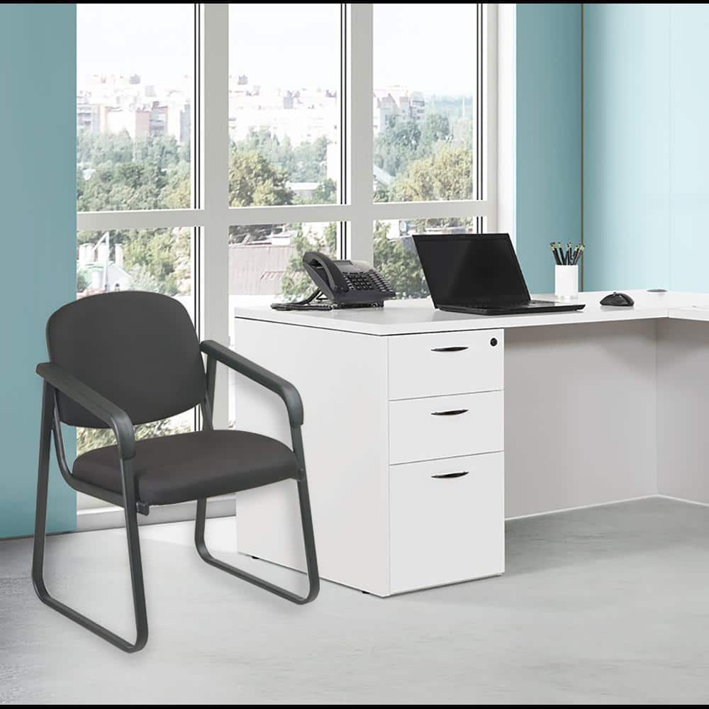 Black Mesh and Metal Armless Office Chair