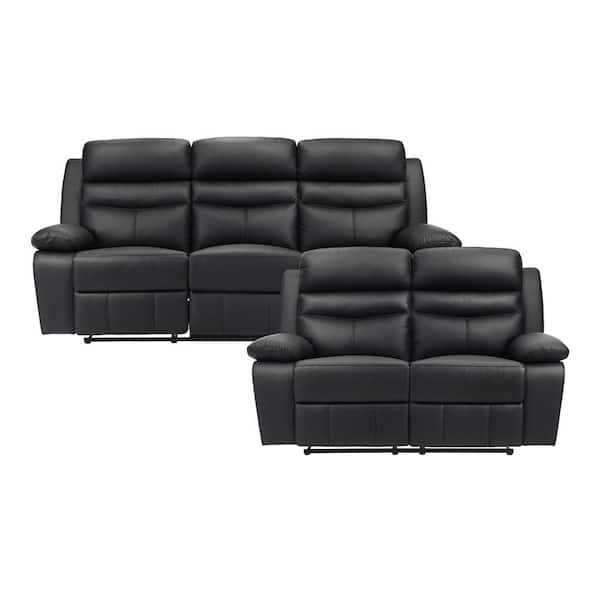 ラプレシアセット Lazzara Edelia 86.5 in. W Pillow Arm Leather Rectangle Manual