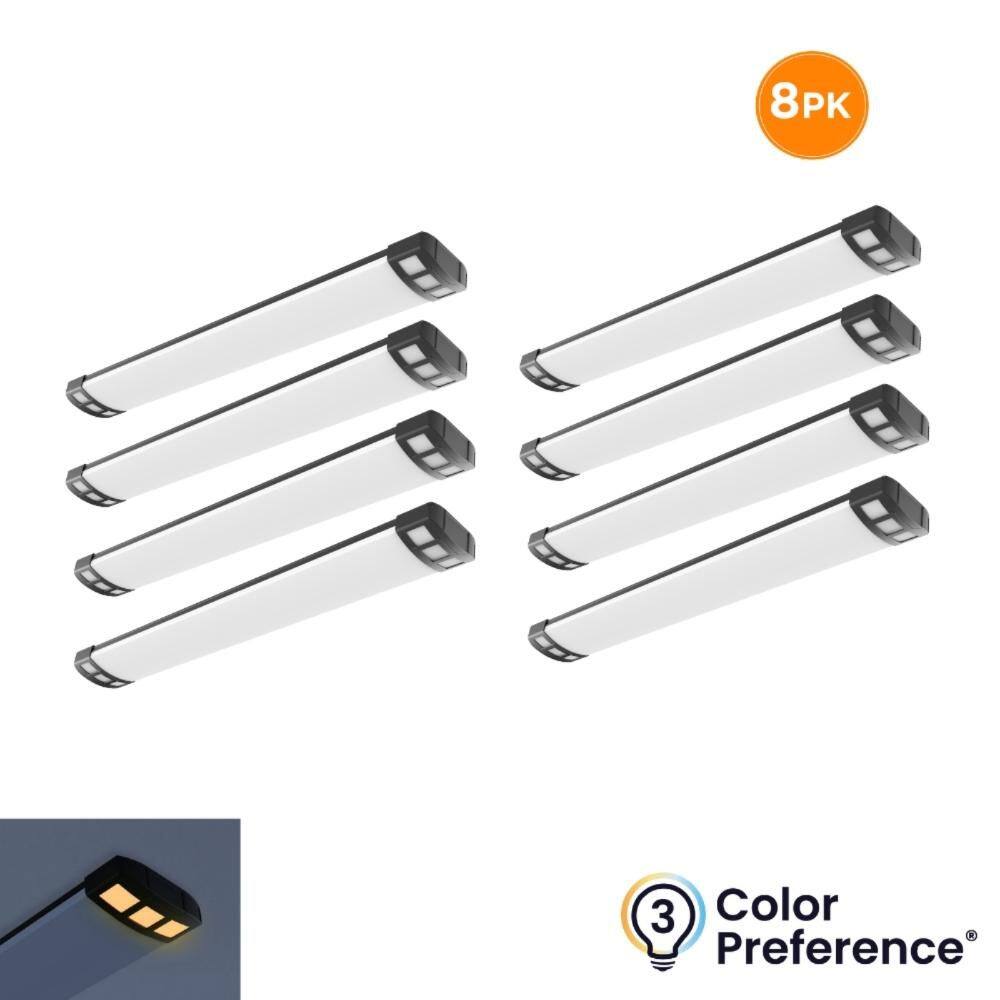 8-Pack NUDECO 4 ft. x 6 in. 4500 Lumens, Integrated LED Wraparound Light with Night Light, Selectable 3000K 4000K 5000K price history on PriceWatchPro