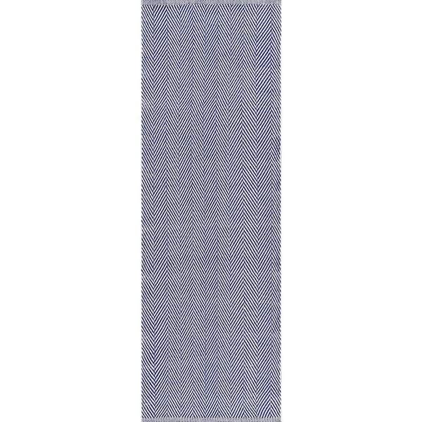nuLOOM Kimberely Casual Striped Navy 2 ft. 6 in. x 6 ft. Indoor Runner Rug