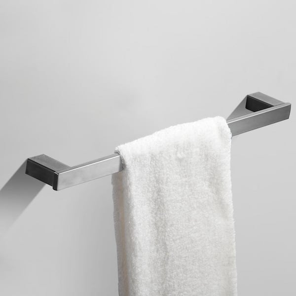 Boyel Living Stainless Steel 4-Piece Bathroom Accessories Set Wall Mounted in Silver