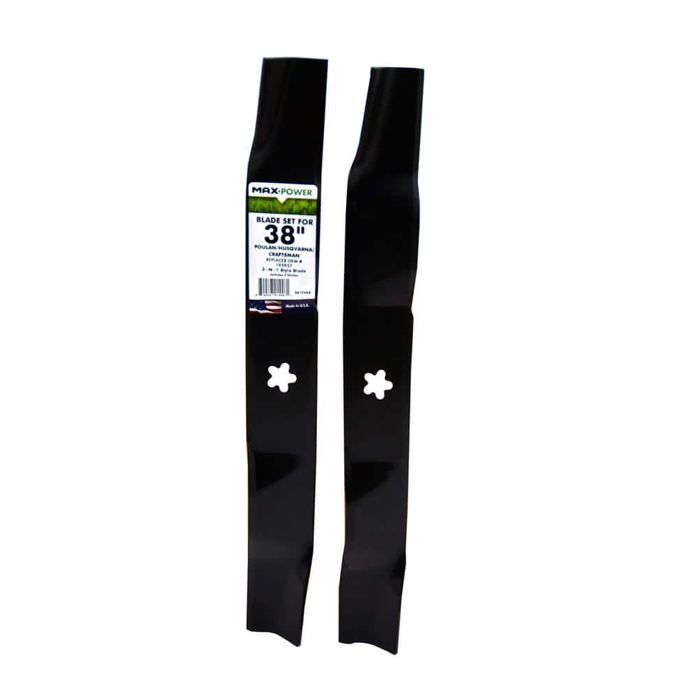 2 Blade Set of 3-N-1 Blades for Many 38 in. Cut Craftsman, Husqvarna, Poulan Mowers Replaces OEM #'s 532193957, PP24001 price history on PriceWatchPro
