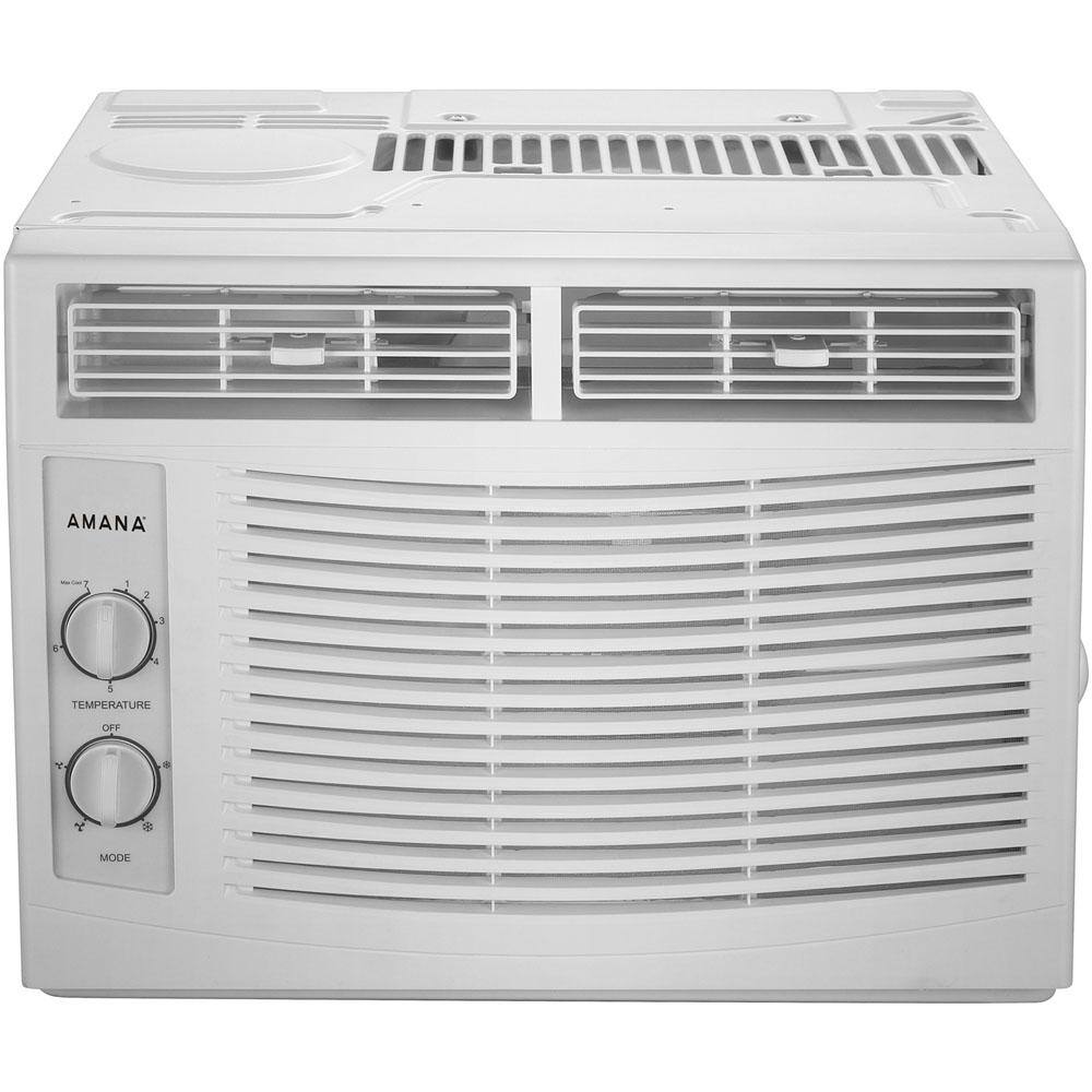 Amana 5 000 Btu Window Air Conditioner With Mechanical Controls Amap050bw The Home Depot