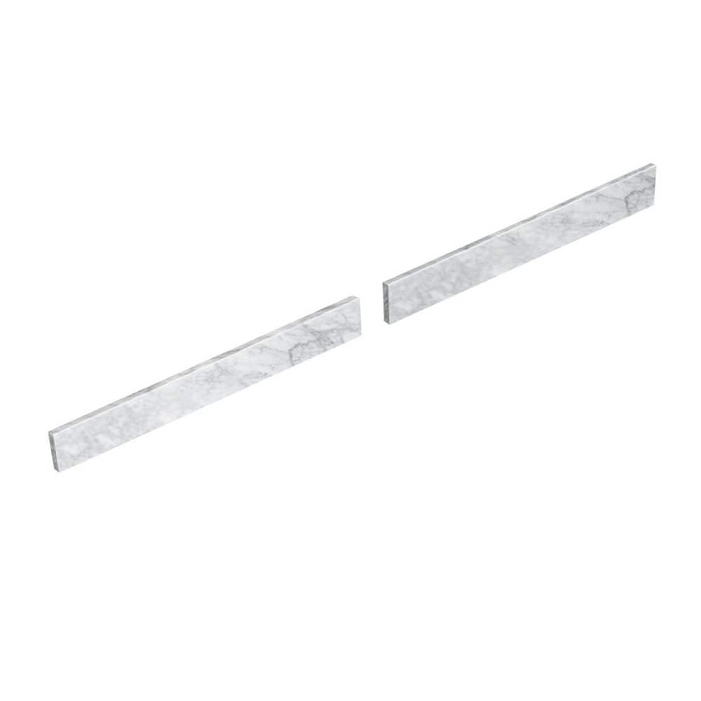 60 in. W Cultured Marble Backsplash in Carrara White price history on PriceWatchPro