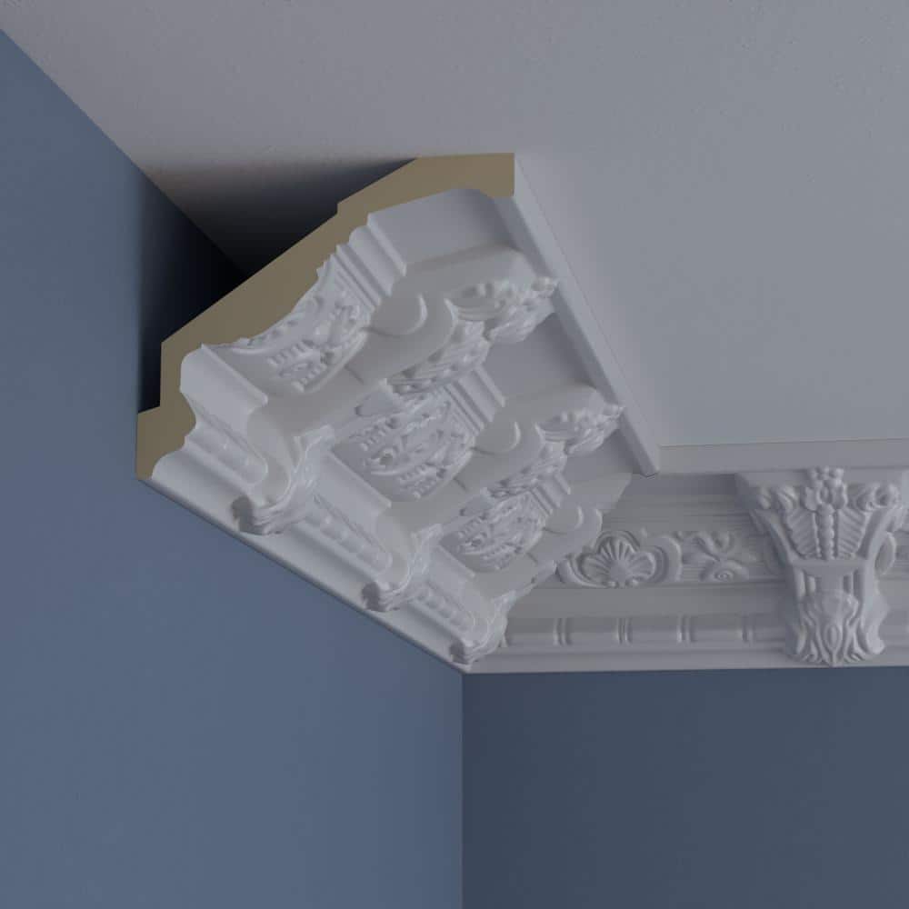 Monique 94.5" White Polyurethane Crown Moulding
