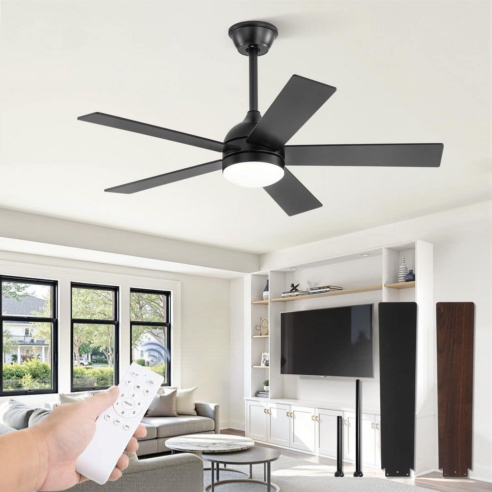 42 in. Black Indoor/Outdoor Ceiling Fans with Lights Remote Quiet Reversible DC Motor 5 Blades for Living Room Bedroom price history on PriceWatchPro