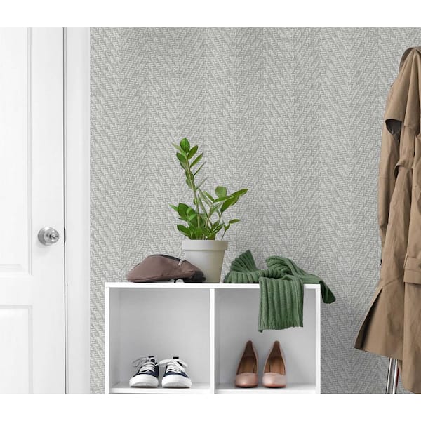 60.75 sq. ft. Tedlar Fog Throw Knit High Performance Vinyl Unpasted Wallpaper Roll