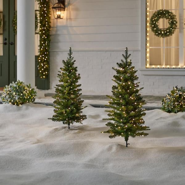 (2 pk) 3 ft. Grand Duchess Twinkling Balsam Fir LED Pre-Lit Artificial Trees G4