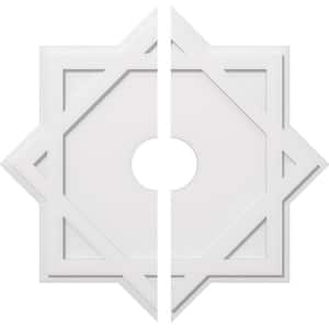 1 in. P X 20 in. C X 36 in. OD X 6 in. ID Axel Architectural Grade PVC Contemporary Ceiling Medallion, Two Piece