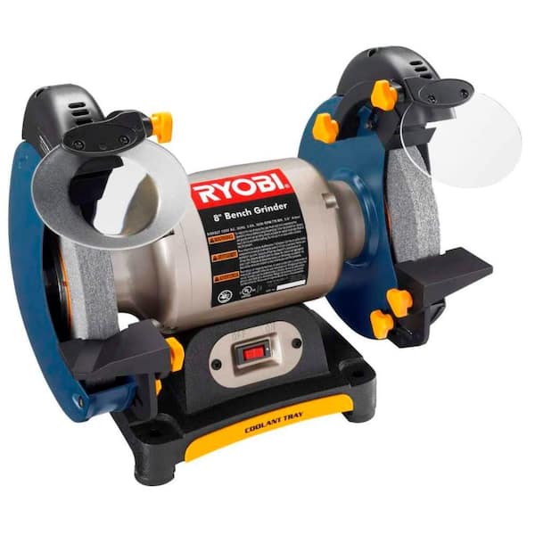RYOBI 3 Amp Corded 8 in. Bench Grinder