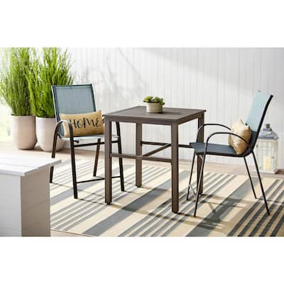 Mix and Match Brown Steel Outdoor Patio Bistro Table