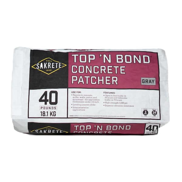 SAKRETE 40 lb. Top 'N Bond Concrete Patcher in Gray