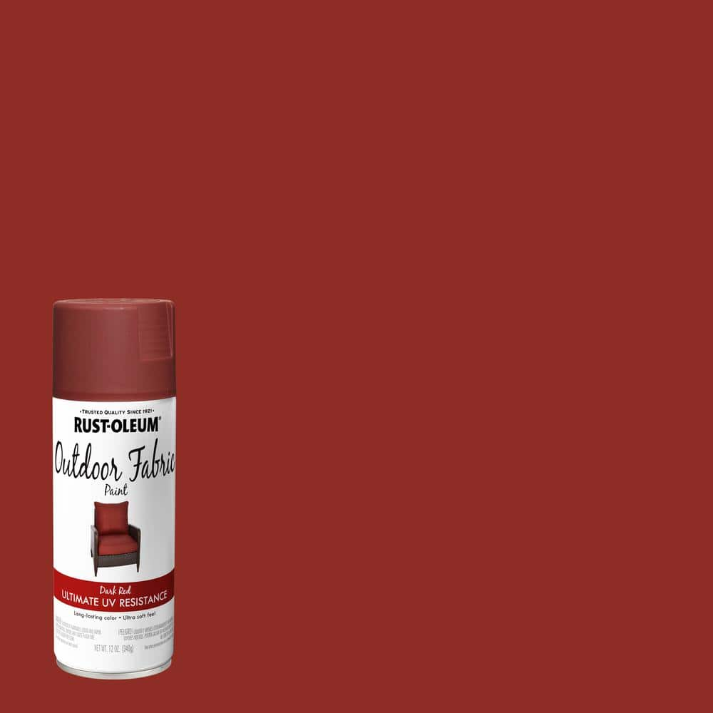 Rust-Oleum 12 oz. Dark Red Outdoor Fabric Spray Paint (Case of 6 ...