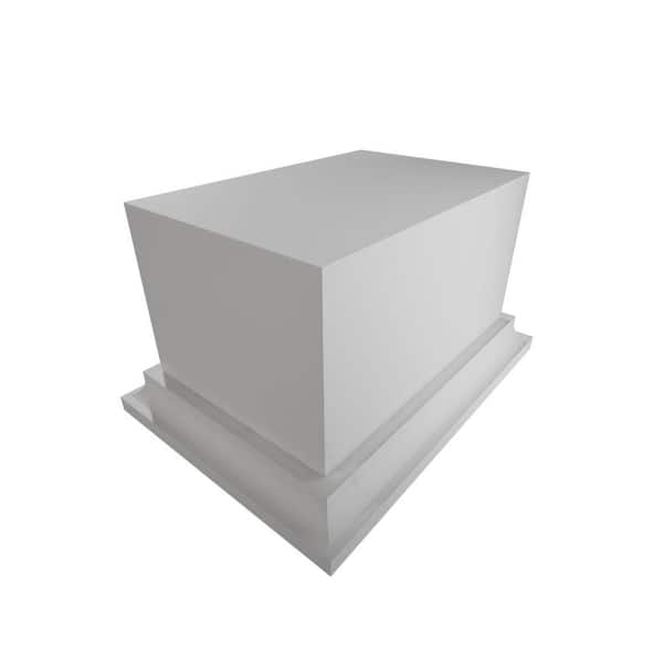 Ekena Millwork Balustrade Rail Support Block 4 in. H x 7.25 in. W White Resin Stair Railing Kit