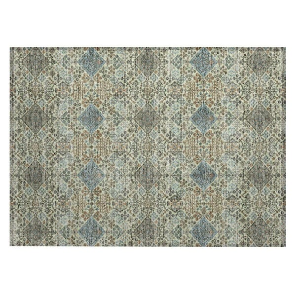 Chantille Machine Washable Indoor/Outdoor Abstract ACN2477 Celery 2 ft. x 3 ft. Accent Rug