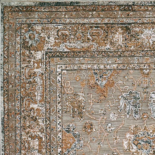 Cullen 3 ft. X 5 ft. Taupe/Brown Oriental Indoor Area Rug