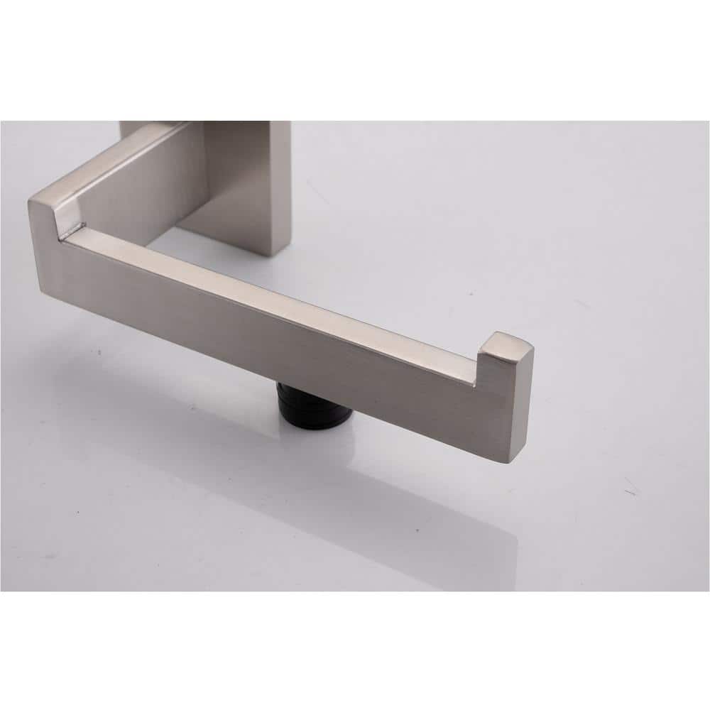 Brushed Nickel 4-Piece Bathroom Hardware Set with Towel Bar