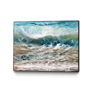 "Shoreline Study 20216" by Carole Malcolm Framed Abstract Wall Art Print 20 in. x 16 in.